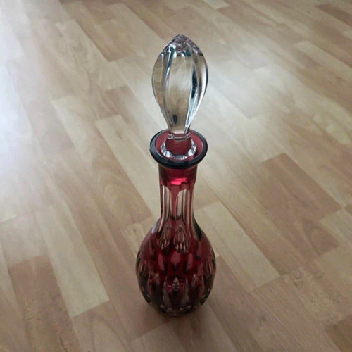 Glasvase flasche rot - glasvase/flasche,
