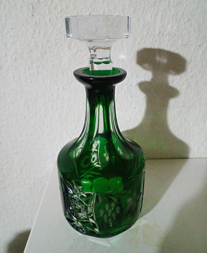 Uberfang glas karaffe - glas-karaffe, rund
