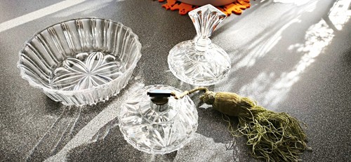 Glas parfumflakon set mit - 2x,