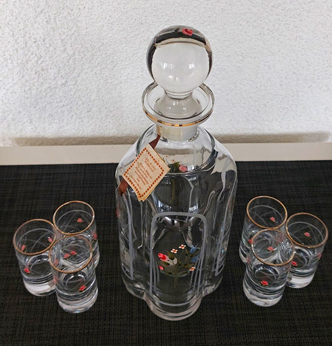 Tiroler handarbeit glaskaraffe - tiroler,