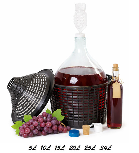 Weinballon kunststoffkorb - kunststoffkorb, +